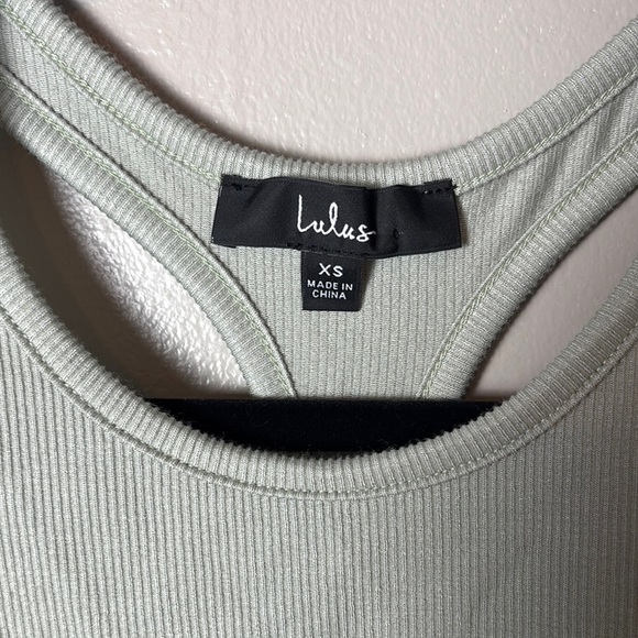 Lulu's Mint Green Ribbed Tank Top - Picture 2 of 6